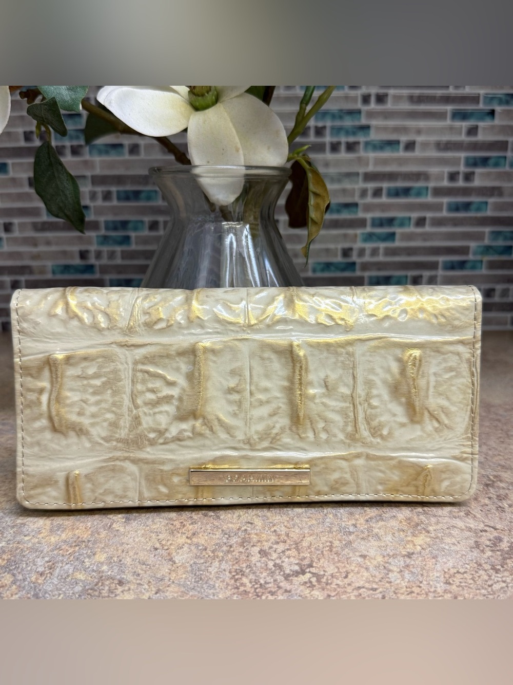 NWT Brahmin Champagne Orinoco purse and wallet set - Picture 8 of 10
